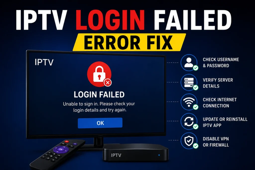 IPTV Login Error Fix