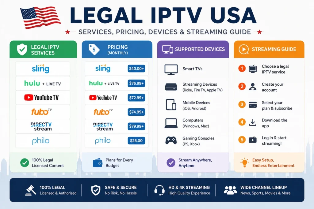 Legal IPTV USA Services