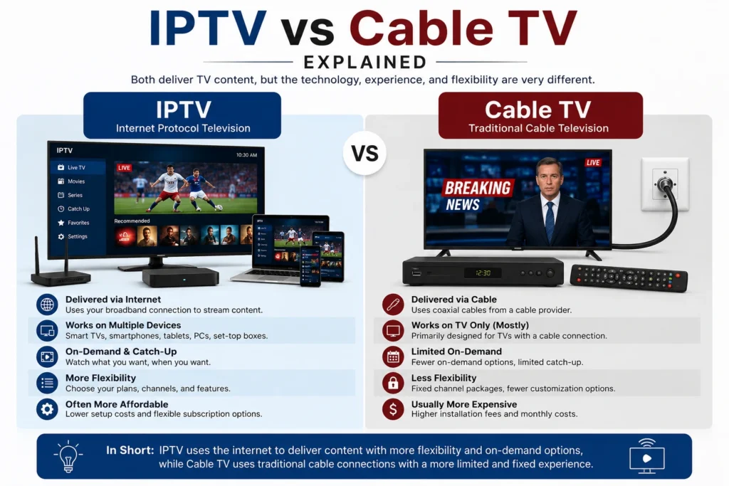 IPTV vs Cable TV Explained