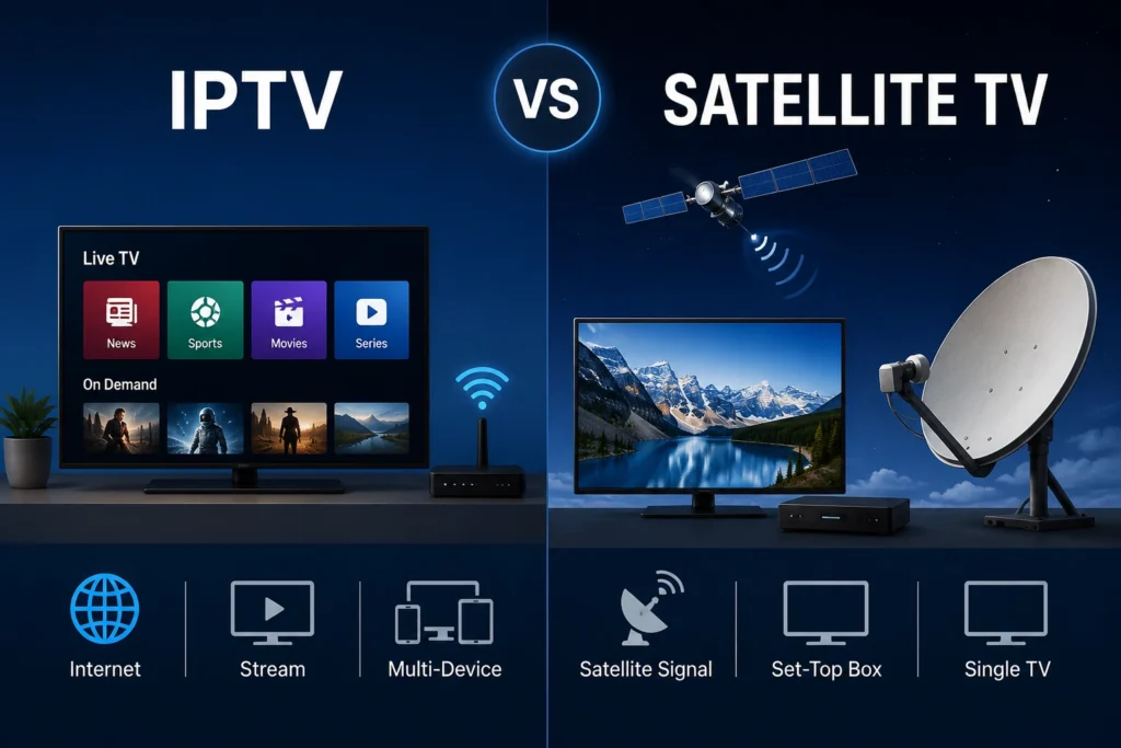 IPTV vs Satellite TV Difference